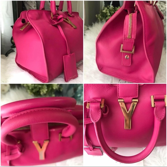 ❌SOLD❌ YSL  "Classic Y Cabas" in Fuchsia Pink - Picture 4 of 8